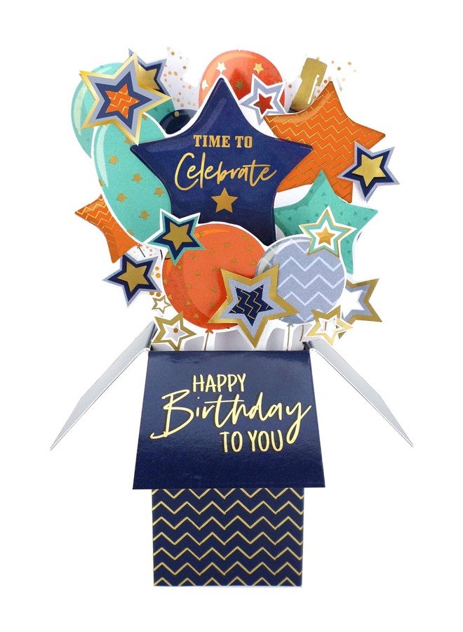 إتسي-بيتسي بطاقة معايدة ثلاثية الأبعاد منبثقة من Itsy Bitsy Second Nature مع ظرف، بالونات ونجوم | مناسبة لأعياد الميلاد، والذكرى السنوية، والاحتفالات، وحفلات الزفاف، والديكور | هدية للأطفال والكبار - Image 1